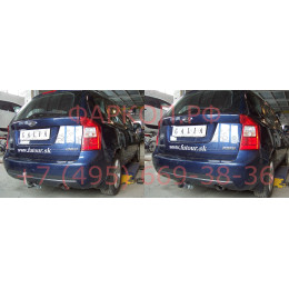 K032C GALIA Полностью оцинкованный фаркоп на Kia Carens 2006-2013. Тип шара: C (горизонтальный съемный). Невидимый вырез бампера. Нагрузки: 1500/75 кг, масса фа