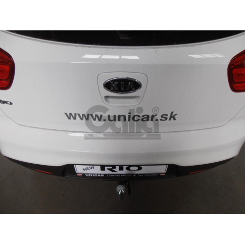 K037C GALIA Полностью оцинкованный фаркоп на Kia Rio III хетчбек/седан 2011-2017. Тип шара: C (горизонтальный съемный). Установка без снятия и выреза бампера. Нагрузки: 1200/50 кг, масса фаркопа 15,17 кг
