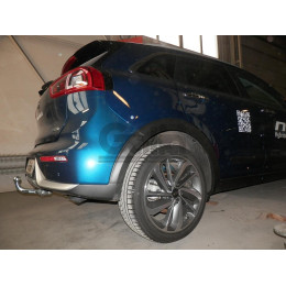 K040A GALIA Полностью оцинкованный фаркоп на Kia Niro 2016-2021. Тип шара: A. Невидимый вырез бампера. Нагрузки: 1300/100 кг, масса фаркопа 13,52 кг