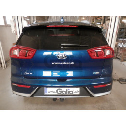K040A GALIA Полностью оцинкованный фаркоп на Kia Niro 2016-2021. Тип шара: A. Невидимый вырез бампера. Нагрузки: 1300/100 кг, масса фаркопа 13,52 кг