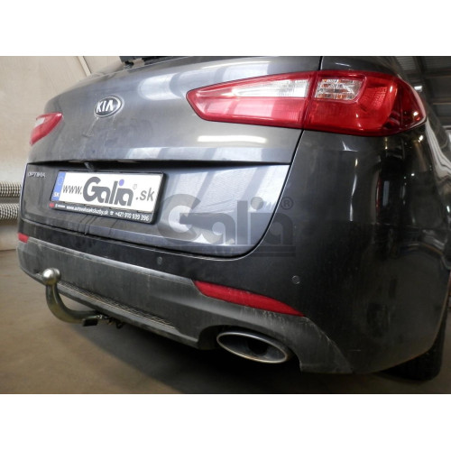 K042A GALIA Полностью оцинкованный фаркоп на Kia Optima седан/универсал, кроме дизель, кроме гибрид 2015-2020. Тип шара: A. Невидимый вырез бампера. Нагрузки: 1800/90 кг, масса фаркопа 16,12 кг