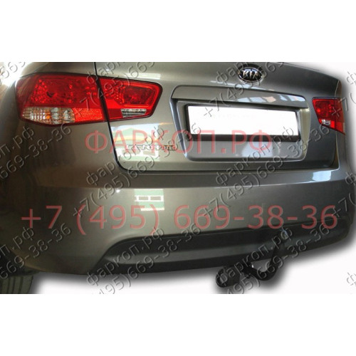 K109-A Лидер-плюс ТСУ для Kia Cerato седан 2009-2013 без выреза бампера. Нагрузки: 1300/75 кг, масса фаркопа 18,24 кг (без электрики в комплекте)