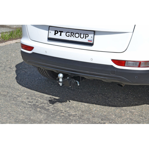 KSG-16-991122.00 PT GROUP Фаркоп на Hyundai Tucson 2015-2021, Kia Sportage 2016-2022 без подрезки бампера. Тип шара: E (легкосъемный шар под квадрат). Нагрузки: 2500/80 кг, масса фаркопа 16,7 кг (без электрики в комплекте)