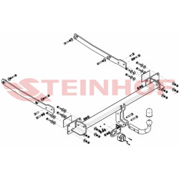 M-150 STEINHOF Фаркоп на Mercedes E-Class купе c207 2009-2016, Mercedes E-Class кабриолет a207 2009-2016. Требуется подрезка бампера. Тип шара: A. Нагрузки: 1900/100 кг, масса фаркоп