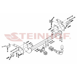 M-303 STEINHOF Фаркоп на Mitsubishi ASX 2010-2012 (без снятия и подрезки бампера), Mitsubishi ASX 2012-2022 (требуется подрезка бампера). Тип шара: AH (горизонтальное быстр