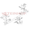 M-362 STEINHOF Фаркоп на Mitsubishi L200 2019-2023 без подрезки бампера. Тип шара: AV (вертикальное быстросъемное крепление шара на ключе). Нагрузки: 3500/140 кг, масса фаркопа 36,8 кг (без электрики в комплекте)