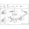 M113C GALIA Полностью оцинкованный фаркоп на Mercedes A-Class w169 2004-2012, Mercedes B-Class w245 2005-2011. Подрозетник убирается за бампер. Тип шара: C (горизонтальный съемный). Невидимый вырез бампера. Нагрузки: 1500/75 кг, масса фаркопа 16,37 кг