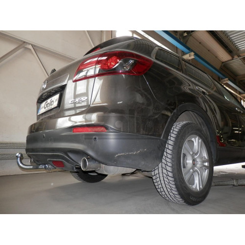 M133A GALIA Полностью оцинкованный фаркоп на Mazda CX-9 2007-2012, 2012-2017. Подрозетник убирается за бампер. Тип шара: A. Установка без снятия и выреза бампера. Нагрузки: 1600/100 кг, масса фаркопа 15,72 кг