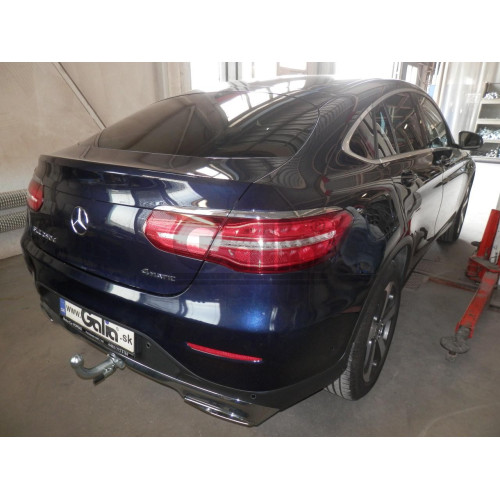 M145A GALIA Полностью оцинкованный фаркоп на Mercedes GLC-Class x253 2015-2022, Mercedes GLC-Class Coupe C253 2016-2022. Тип шара: A. Невидимый вырез бампера. Нагрузки: 2500/120 кг, масса фаркопа 17,52 кг