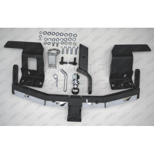MPS-21-991124.00 PT GROUP Фаркоп с нержавеющей накладкой на Mitsubishi Pajero Sport рестайлинг 2021- без подрезки бампера. Тип шара: E (легкосъемный шар под квадрат). Нагрузки: 3100/125 кг, масса фаркопа 20,7 кг (без электрики в комплекте)