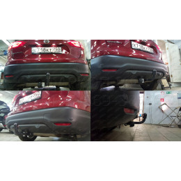 N-096 STEINHOF Фаркоп на Nissan Qashqai J11 (кроме версии со AdBlue) 2014-2018 без подрезки бампера. Тип шара: A. Нагрузки: 1800/100 кг, масса фаркопа 18,2 кг (без электрики