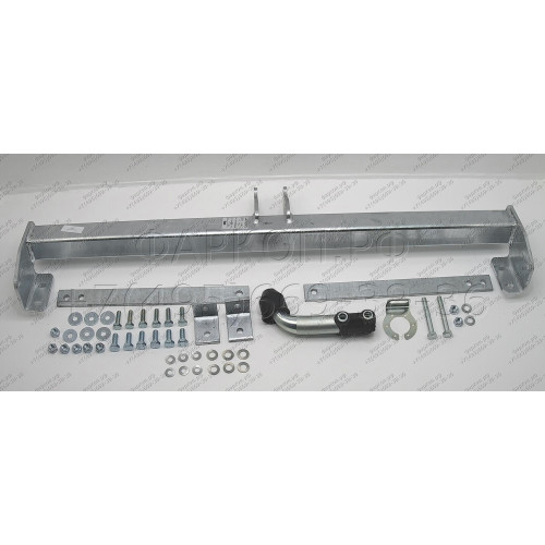 N048A GALIA Полностью оцинкованный фаркоп на Nissan Primastar 2002-2014, Opel Vivaro 2002-2014, Renault Trafic 2002-2014. Тип шара: A. Установка без снятия и выреза бампера. Нагрузки: 2100/85 кг, масса фаркопа 18,42 кг