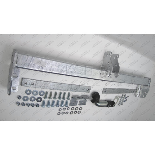N048A GALIA Полностью оцинкованный фаркоп на Nissan Primastar 2002-2014, Opel Vivaro 2002-2014, Renault Trafic 2002-2014. Тип шара: A. Установка без снятия и выреза бампера. Нагрузки: 2100/85 кг, масса фаркопа 18,42 кг