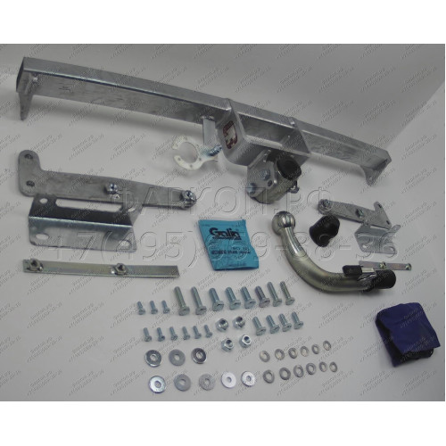 N053C GALIA Полностью оцинкованный фаркоп на Nissan Juke 2WD 2011-2019. Подрозетник убирается за бампер. Шар перекрывает противотуманную фару. Тип шара: C (горизонтальный съемный). Невидимый вырез бампера. Нагрузки: 1400/75 кг, масса фаркопа 18,17 кг