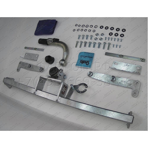 N053C GALIA Полностью оцинкованный фаркоп на Nissan Juke 2WD 2011-2019. Подрозетник убирается за бампер. Шар перекрывает противотуманную фару. Тип шара: C (горизонтальный съемный). Невидимый вырез бампера. Нагрузки: 1400/75 кг, масса фаркопа 18,17 кг