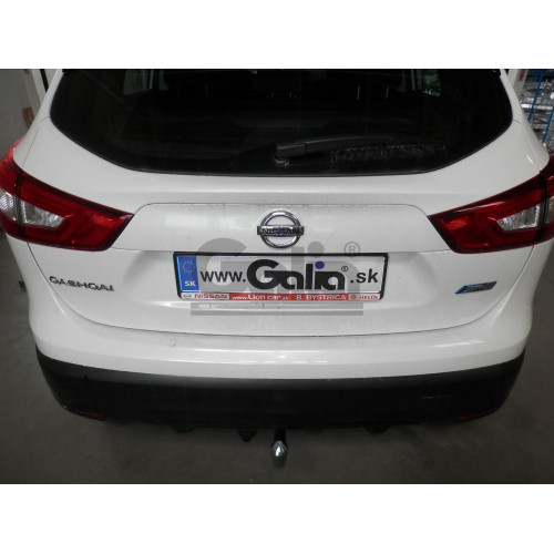 N054C GALIA Полностью оцинкованный фаркоп на Nissan Qashqai 2007-2014 (невидимый вырез бампера), Nissan Qashqai 2, в т.ч. Qashqai +2 2014-2021 (без подрезки бампера). Тип шара: C (горизонтальный съемный). Невидимый вырез бампера. Нагрузки: 1800/100 кг, ма