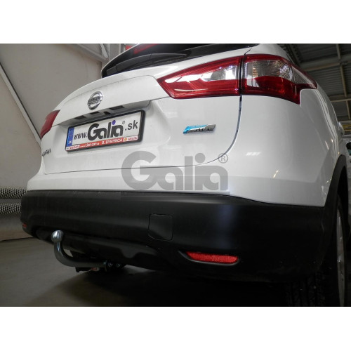 N054C GALIA Полностью оцинкованный фаркоп на Nissan Qashqai 2007-2014 (невидимый вырез бампера), Nissan Qashqai 2, в т.ч. Qashqai +2 2014-2021 (без подрезки бампера). Тип шара: C (горизонтальный съемный). Невидимый вырез бампера. Нагрузки: 1800/100 кг, ма
