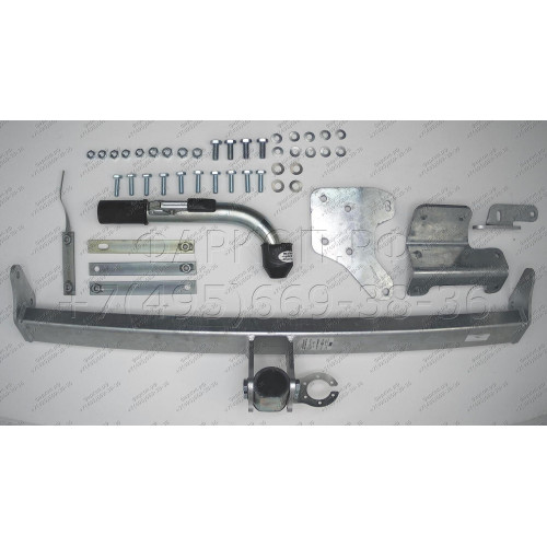 N054C GALIA Полностью оцинкованный фаркоп на Nissan Qashqai 2007-2014 (невидимый вырез бампера), Nissan Qashqai 2, в т.ч. Qashqai +2 2014-2021 (без подрезки бампера). Тип шара: C (горизонтальный съемный). Невидимый вырез бампера. Нагрузки: 1800/100 кг, ма