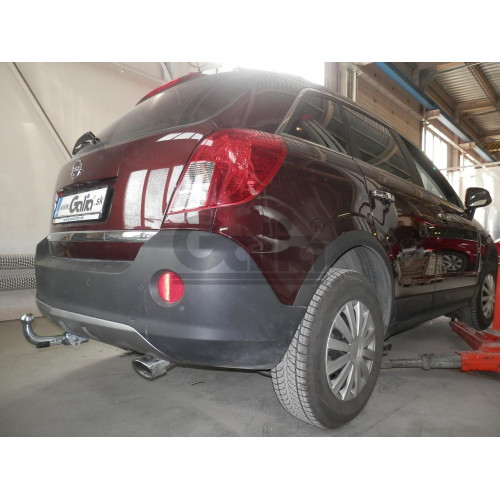 O065A GALIA Полностью оцинкованный фаркоп на Opel Antara 2006-2013, 2013-2017, Chevrolet Captiva 2006-2013, 2013-2018. Только для авто без запаски снизу. Подрозетник убирается за бампер. Тип шара: A. Невидимый вырез бампера. Нагрузки: 2000/80 кг, масса фа