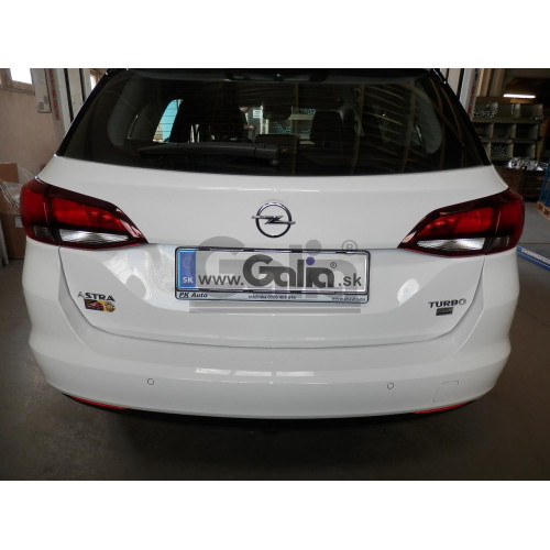 O068A GALIA Полностью оцинкованный фаркоп на Opel Astra K универсал 2016-2021. Подрозетник убирается за бампер. Тип шара: A. Установка без выреза бампера. Нагрузки: 1700/80 кг, масса фаркопа 17,82 кг
