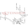 P-015 STEINHOF Фаркоп на Peugeot 607 седан 2000-2010. Требуется подрезка бампера. Тип шара: A. Нагрузки: 1850/85 кг, масса фаркопа 20,4 кг (без электрики в комплекте)