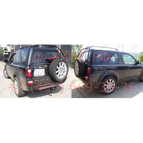 R049C GALIA Полностью оцинкованный фаркоп на Land Rover Freelander I 1997-2006. Особенности: запасное колесо на задней двери. Тип шара: C (горизонтальный съемный). Установка без снятия и выреза бампера. Нагрузки: 2000/125 кг, масса фаркопа 20,36 кг