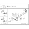 R049C GALIA Полностью оцинкованный фаркоп на Land Rover Freelander I 1997-2006. Особенности: запасное колесо на задней двери. Тип шара: C (горизонтальный съемный). Установка без снятия и выреза бампера. Нагрузки: 2000/125 кг, масса фаркопа 20,36 кг