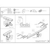 R088A GALIA Полностью оцинкованный фаркоп на Renault Grand Scenic III 2009-2016. Подрозетник убирается за бампер. Тип шара: A. Без выреза бампера. Нагрузки: 1300/75 кг, масса фаркопа 14,12 кг