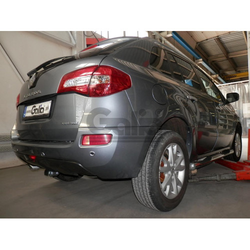 R092A GALIA Полностью оцинкованный фаркоп на Renault Koleos 2008-2016. Подрозетник убирается за бампер. Тип шара: A. Без выреза бампера. Нагрузки: 2000/100 кг, масса фаркопа 17,5 кг