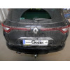 R098A GALIA Полностью оцинкованный фаркоп на Renault Megane GrandTour универсал 2016-. Подрозетник убирается за бампер. Тип шара: A. Невидимый вырез бампера. Нагрузки: 2000/80 кг, масса фаркопа 18,12 кг