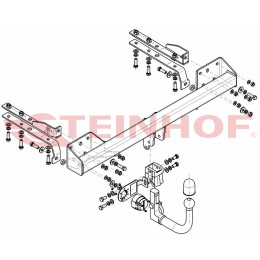 S-417 STEINHOF Фаркоп на Subaru Legacy универсал 2009-2018. Требуется подрезка бампера. Тип шара: AV (вертикальное быстросъемное крепление шара на ключе). Наг