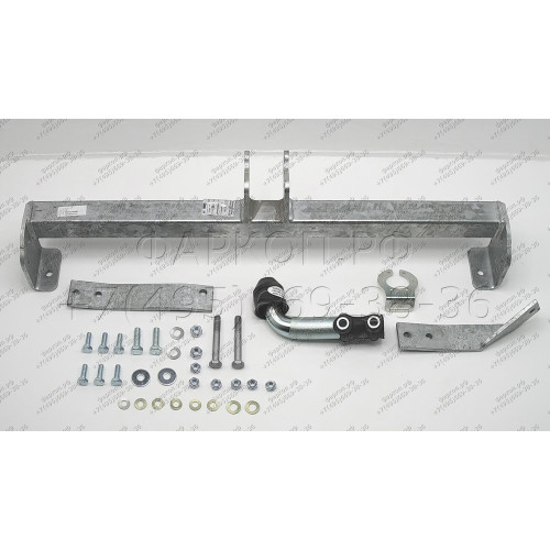 S064A GALIA Полностью оцинкованный фаркоп на SEAT Inca 1995-2004, Volkswagen Caddy 1996-2004. Тип шара: A. Невидимый вырез бампера. Нагрузки: 1000/50 кг, масса фаркопа 10,62 кг