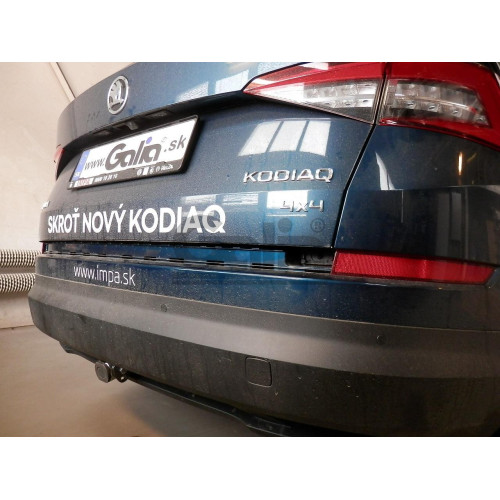 S120A GALIA Полностью оцинкованный фаркоп на Skoda Kodiaq 2WD, 4WD 2017-2023, 2023-. Тип шара: A. Невидимый вырез бампера. Нагрузки: 2600/140 кг, масса фаркопа 15,72 кг