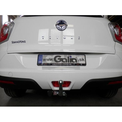 S128C GALIA Полностью оцинкованный фаркоп на SsangYong Tivoli дорестайлинг 2015-2018 (кроме 4WD), SsangYong XLV 2016-2018 (2WD, 4WD). Тип шара: C (горизонтальный съемный). Установка без снятия и выреза бампера. Нагрузки: 1600/85 кг, масса фаркопа 15,57 кг