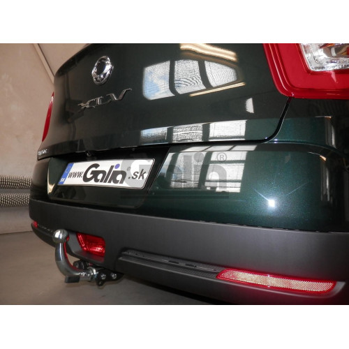 S128C GALIA Полностью оцинкованный фаркоп на SsangYong Tivoli дорестайлинг 2015-2018 (кроме 4WD), SsangYong XLV 2016-2018 (2WD, 4WD). Тип шара: C (горизонтальный съемный). Установка без снятия и выреза бампера. Нагрузки: 1600/85 кг, масса фаркопа 15,57 кг