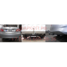 T060C GALIA Полностью оцинкованный фаркоп на Toyota Corolla E15 седан 2007-2013. Подрозетник убирается за бампер. Тип шара: C (горизонтальный съемный). Невиди