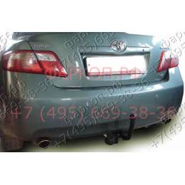 T106-A Лидер-плюс ТСУ для Toyota Camry седан 2006-2012, 2012-2017 без выреза бампера. Нагрузки: 1300/75 кг, масса фаркопа 18,54 кг (без электрики в комплекте)