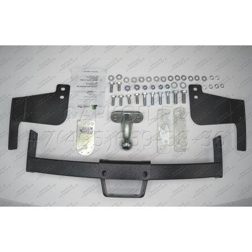 T110-F Лидер-плюс ТСУ для Toyota Land Cruiser 200 2007-2021, Lexus LX570 2007-2021, Lexus LX450d 2015-2021 без снятия и выреза бампера. Тип шара: F. Нагрузки: 2000/100 кг, масса фаркопа 19,86 кг (без электрики в комплекте)