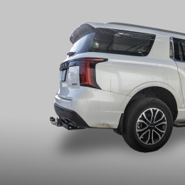 T201-F Лидер-плюс ТСУ для Tank 500 2022-, Haval H5 2024- без снятия и выреза бампера. Тип шара: F. Нагрузки: 2000/100 кг, масса фаркопа 22,8 кг (без электрики в компле