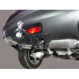 TCU00005N ТСС Фаркоп на Infiniti QX70 2015-2017 без подрезки бампера. Тип шара: E (шаровый узел под американский квадрат с нержавеющим шаром). Нагрузки: 1500/80 