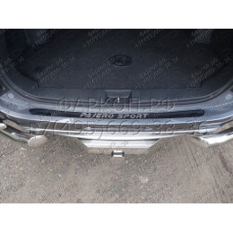 TCU00013N ТСС Фаркоп на Mitsubishi Pajero Sport 2016-2021 с накладкой с надписью Pajero Sport без подрезки бампера. Тип шара: E (шаровый узел под американский квадрат 