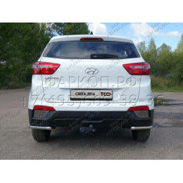 TCU00032 ТСС Фаркоп на Hyundai Creta 2016-2021, 2021-2022, Solaris HC 2024- без подрезки бампера. Тип шара: A. Нагрузки: 1200/75 кг