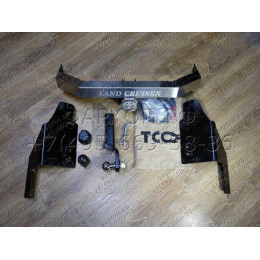 TCU00062 ТСС Фаркоп на Toyota Land Cruiser Prado 150 2009-2023 с накладкой с надписью Land Cruiser без подрезки бампера. Тип шара: E (шаровый узел под американский квадр