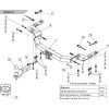 TCU00069 ТСС Фаркоп на Lexus LX570 2007-2021, Lexus LX450d 2015-2021 с накладкой с надписью Lexus без подрезки бампера. Тип шара: E (шаровый узел под американский квадрат). Нагрузки: 1500/100 кг