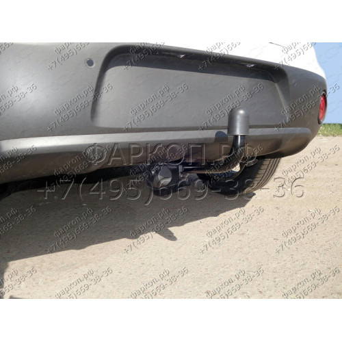 TCU00124 ТСС Фаркоп на Volkswagen Touareg, в т.ч. R-Line 2018-. Требуется подрезка бампера. Тип шара: E (шаровый узел под американский квадрат). Нагрузки: 3000/100 кг