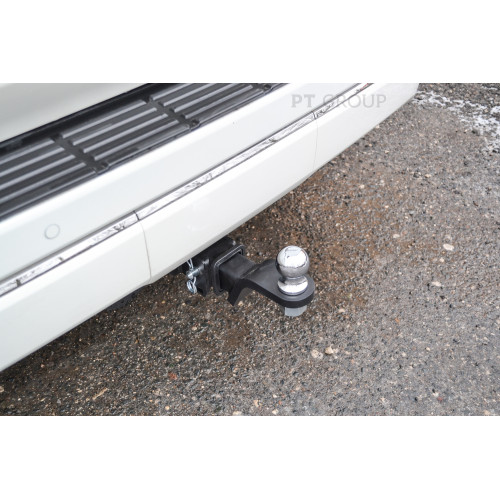 TLT-21-991122.00 PT GROUP Фаркоп на Toyota Land Cruiser 300 2021-, Lexus LX600 2022-. Требуется подрезка бампера. Тип шара: E (легкосъемный шар под квадрат). Нагрузки: 3500/140 кг, масса фаркопа 17,6 кг (без электрики в комплекте)