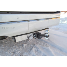 TLT-21-991124.00 PT GROUP Фаркоп с нержавеющей накладкой на Toyota Land Cruiser 300 2021-, Lexus LX600 2022- без подрезки бампера. Тип шара: E (легкосъемный шар под квадрат). 