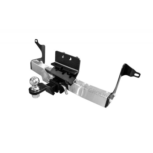 TLT-21-991124.00 PT GROUP Фаркоп с нержавеющей накладкой на Toyota Land Cruiser 300 2021-, Lexus LX600 2022- без подрезки бампера. Тип шара: E (легкосъемный шар под квадрат). Нагрузки: 3500/140 кг, масса фаркопа 14,2 кг (без электрики в комплекте)