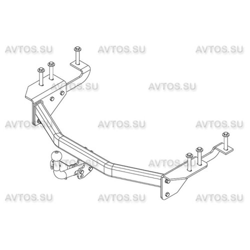 TY 39 AVTOS Фаркоп на Toyota Alphard 2008-2015. Невидимая подрезка бампера. Тип шара: A. Нагрузки: 2000/75 кг, масса фаркопа 18,5 кг (без электрики в комплекте)