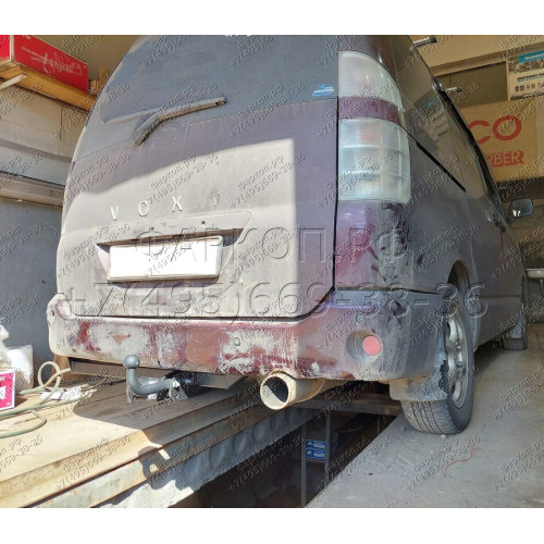 H.T75.A HALTY Фаркоп на Toyota Voxy 4WD 2001-2007, Toyota Noah 4WD 2001-2007 без подрезки бампера. Тип шара: A. Нагрузки: 750/75 кг, масса фаркопа 15,8 кг